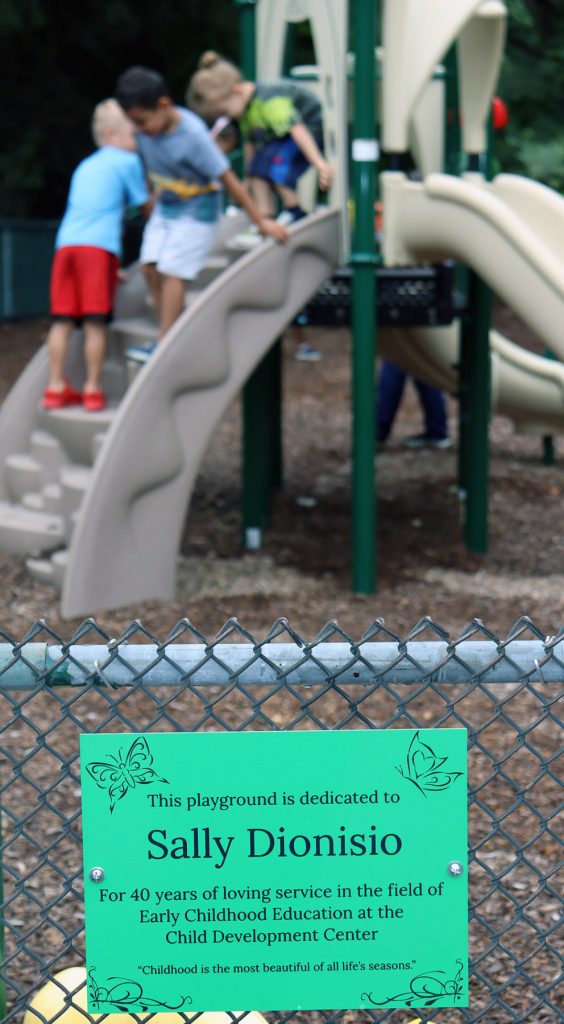 Bergen Community College dedicated grant-funded playground equipment Aug. 1.
