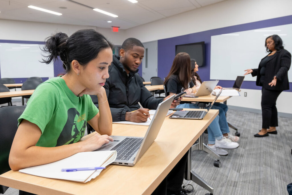 Students learning in class
