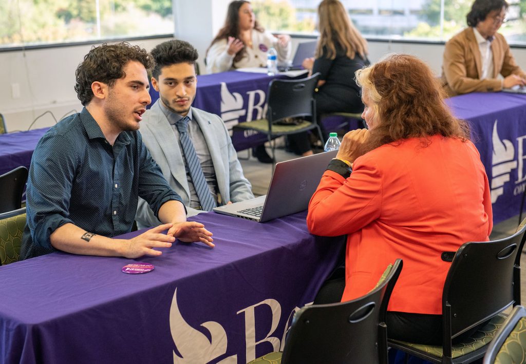 Bergen Community College small business support specialists Wesley Joyce and Michael Tissellano met with local entrepreneurs at the G3 resource fair.