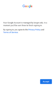 Google Accept Screen