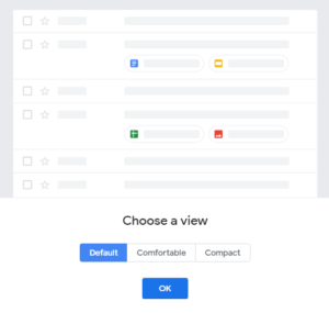 Inbox view choices