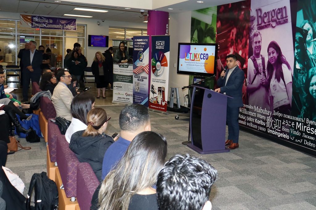 Entrepreneur Vladimir Quito spoke at the LatinxCEO launch event on February 21.