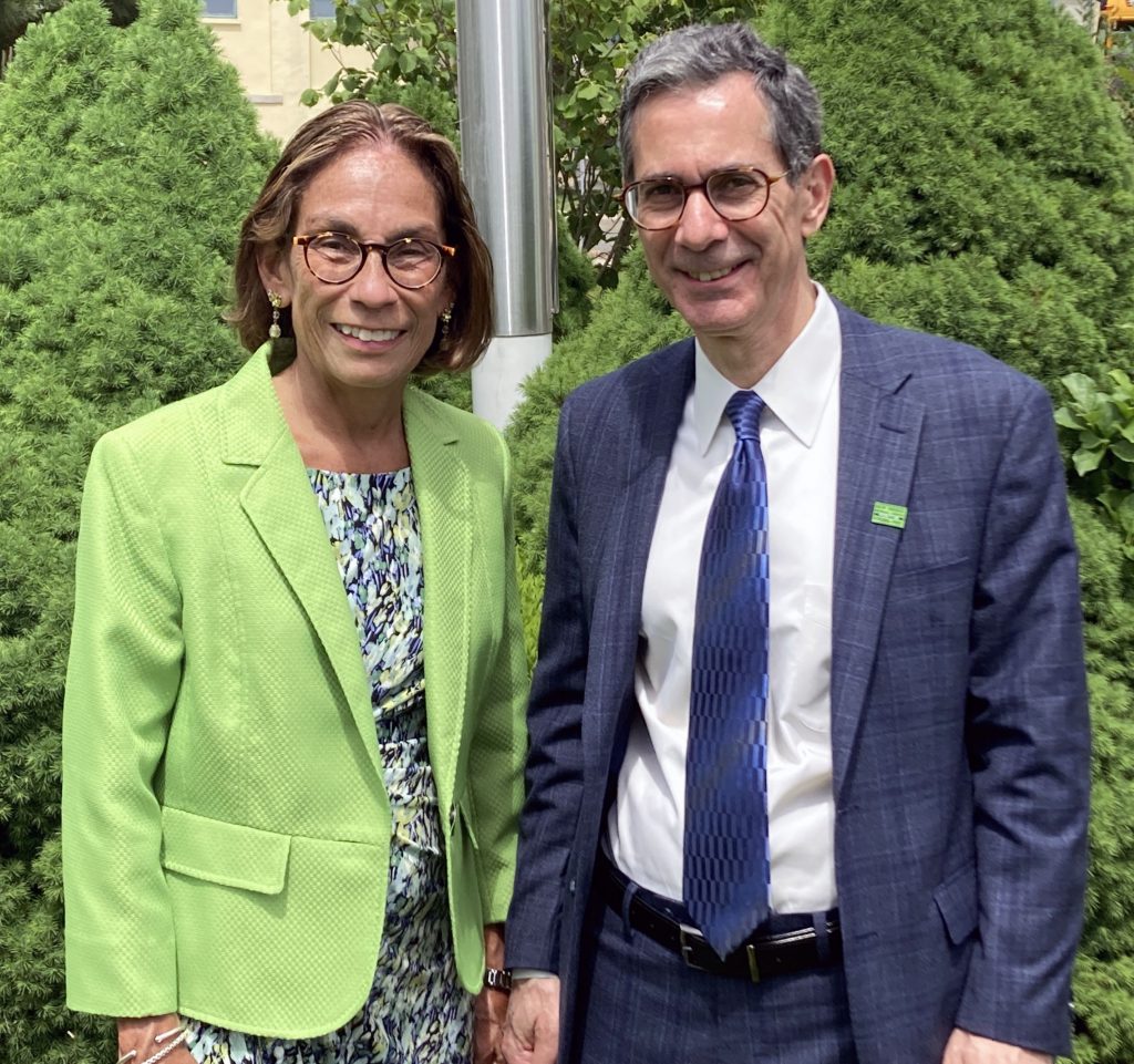 Bergen New Bridge Medical Center President and Chief Executive Officer Deborah Visconi and Bergen Community College President Eric M. Friedman, Ph.D. 