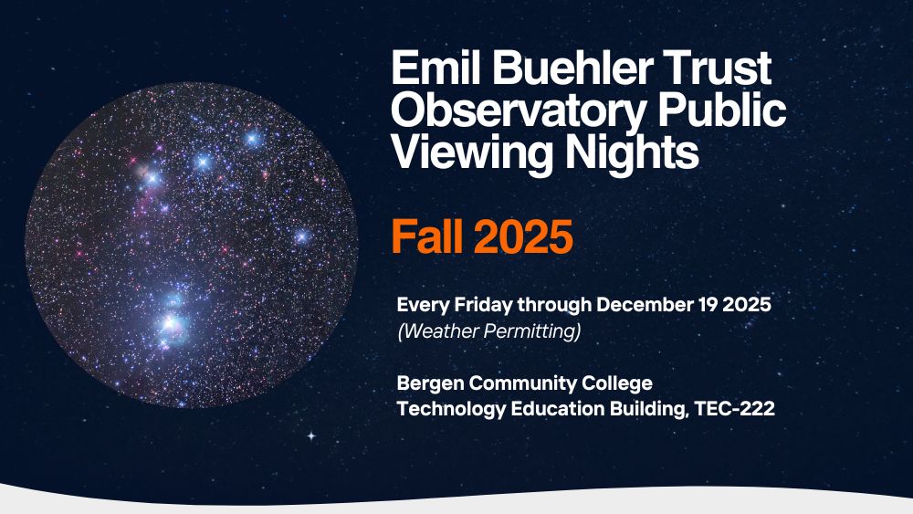 Emil Buehler Trust Observatory Public Viewing Nights Fall 2025