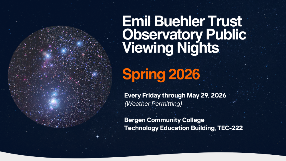 Emil Buehler Trust Observatory Public Viewing Nights Spring 2026
