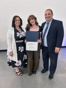 Bergen Assistant Vice President of Student Affairs Jennifer Migliorino-Reyes, Ed.D., Bergen Cares Center Coordinator Rachel Sloma and Vice President of Student Affairs AJ Trump, Ed.D.