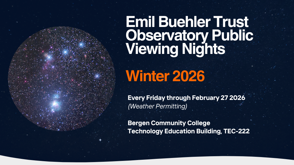 Emil Buehler Trust Observatory Public Viewing Nights Winter 2026